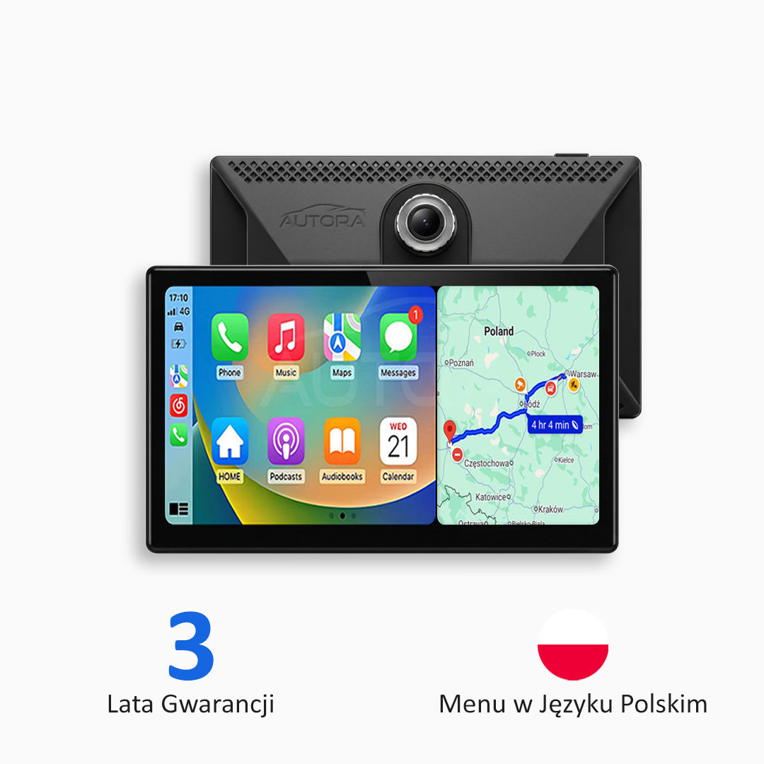 Uniwersalne Multimedia Samochodowe z Apple CarPlay i Android Auto z Rejestratorem Wideo
