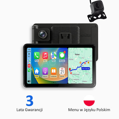 Uniwersalne Multimedia Samochodowe z Apple CarPlay i Android Auto z Rejestratorem Wideo