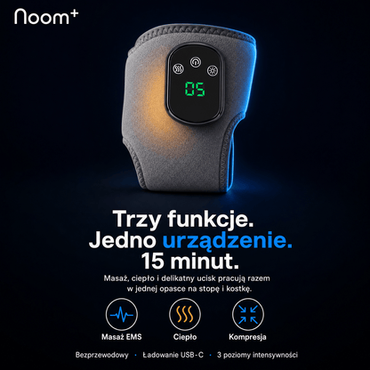 Urządzenie do Masażu Nóg NoomEMS z Cieplem i Wibracjami