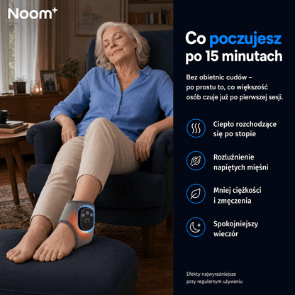 Urządzenie do Masażu Nóg NoomEMS z Cieplem i Wibracjami