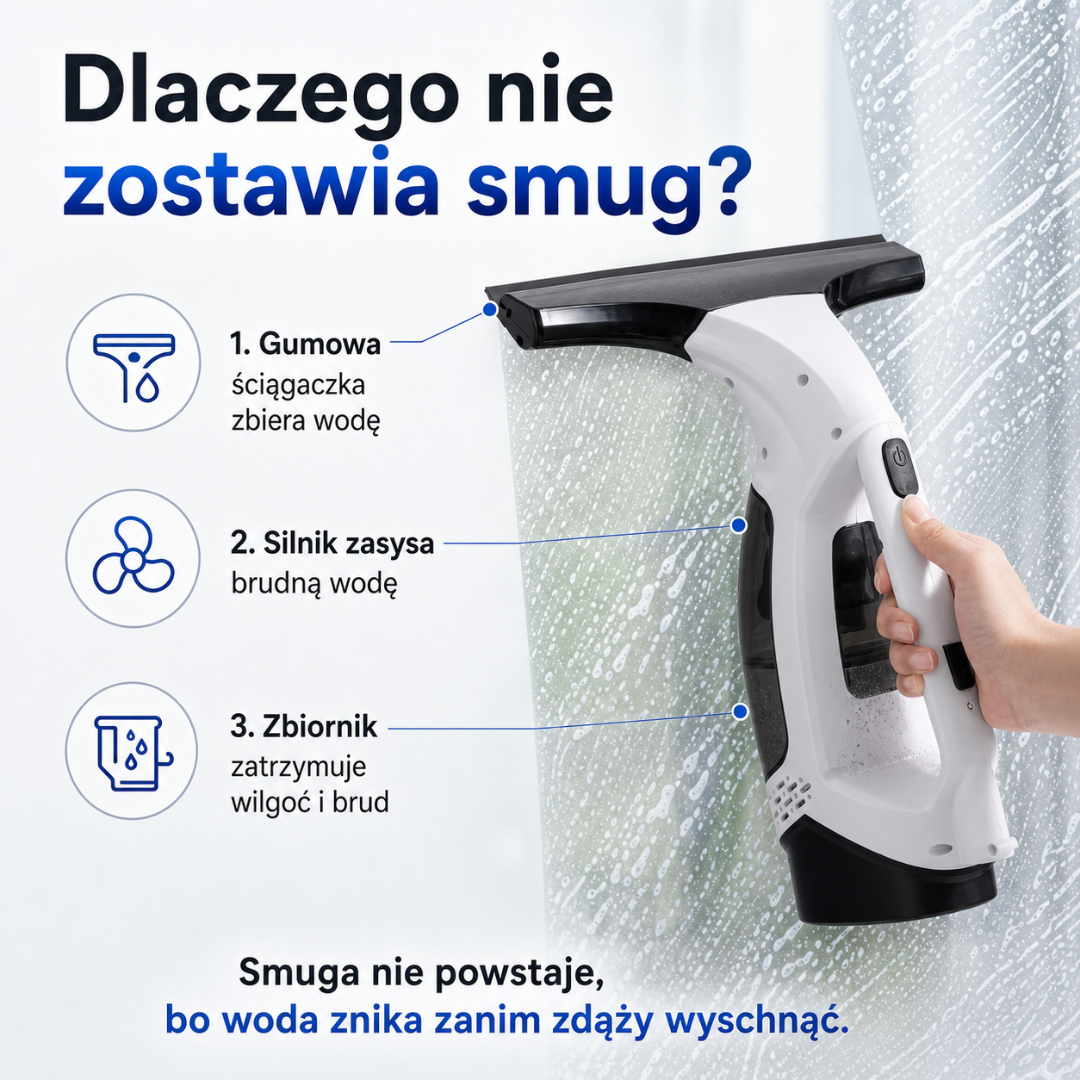 Urządzenie do Mycia Okien z Technologią Parową
