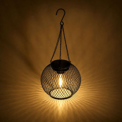 Wisząca zewnętrzna latarnia solarna LED