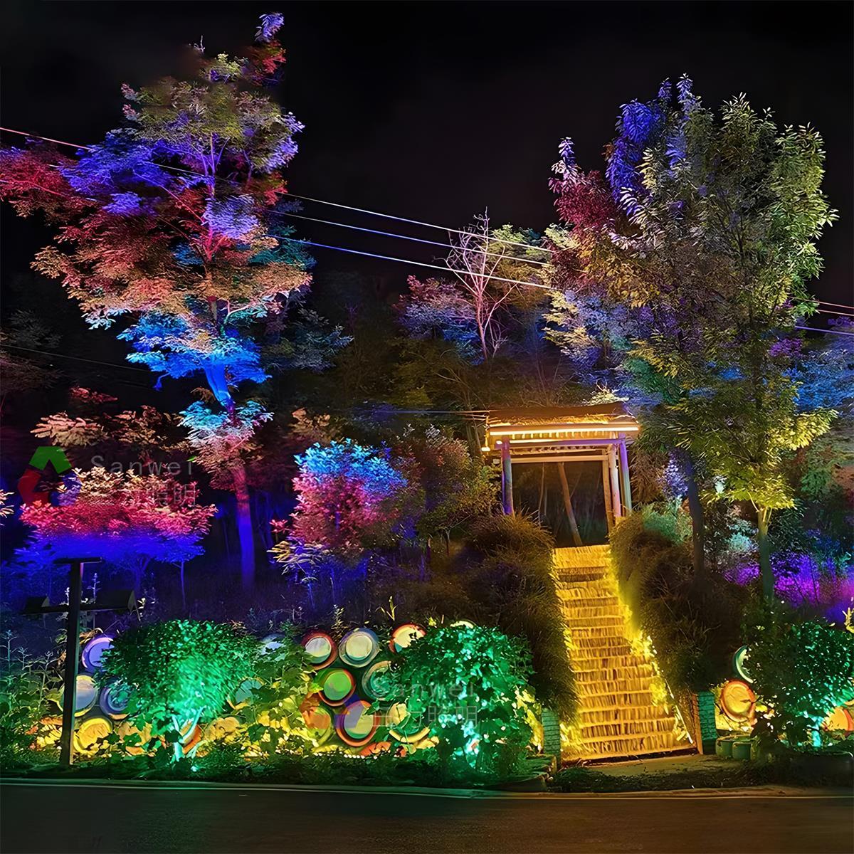 Wodoodporna RGB Lampa Ogrodowa LED do Oświetlenia Krajobrazu