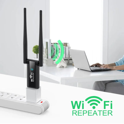Wzmacniacz Wi-Fi 300 Mbps | Mocny Wzmacniacz Sygnału Wi-Fi z Zasilaniem USB | Stabilne Połączenie dla Domu