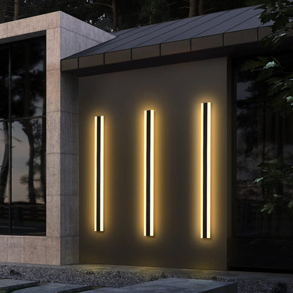 Zewnętrzna lampa ścienna z ciepłym białym światłem LED – minimalistyczny design z żelaza do oświetlenia zewnętrznego