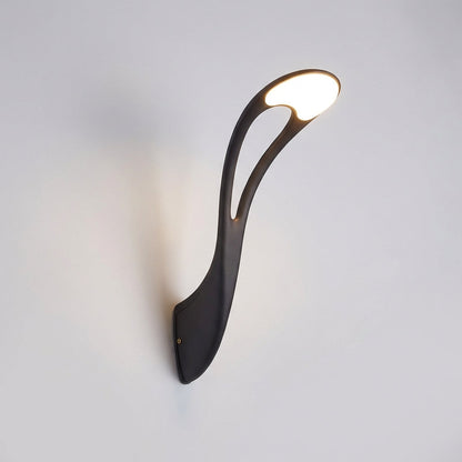 Zewnętrzna lampa ścienna z energooszczędnym oświetleniem LED – czarna aluminiowa lampa zewnętrzna odporna na warunki atmosferyczne