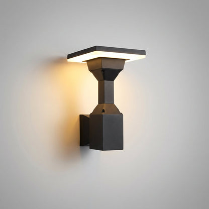 Zewnętrzna lampa ścienna z energooszczędnym oświetleniem LED – czarna aluminiowa lampa zewnętrzna odporna na warunki atmosferyczne