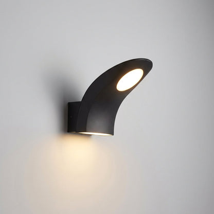 Zewnętrzna lampa ścienna z energooszczędnym oświetleniem LED – czarna aluminiowa lampa zewnętrzna odporna na warunki atmosferyczne