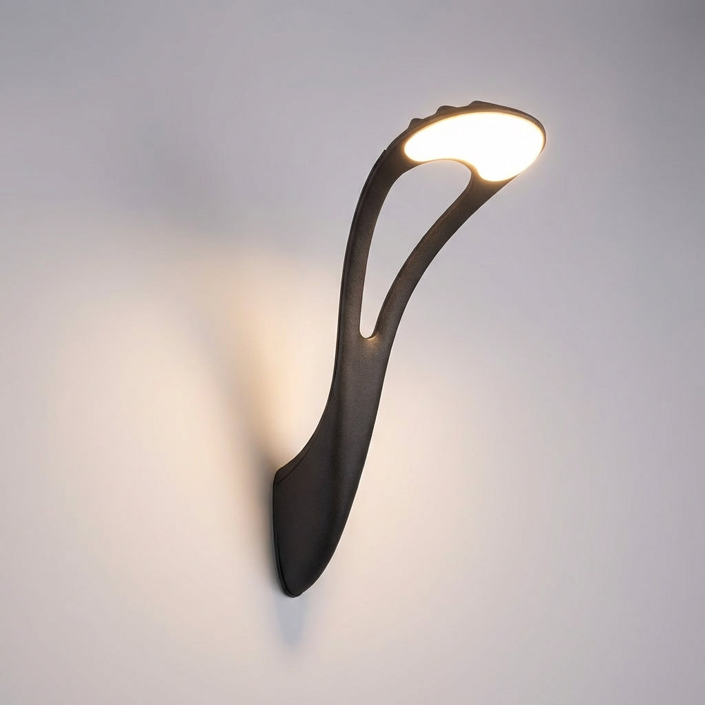 Zewnętrzna lampa ścienna z energooszczędnym oświetleniem LED – czarna aluminiowa lampa zewnętrzna odporna na warunki atmosferyczne
