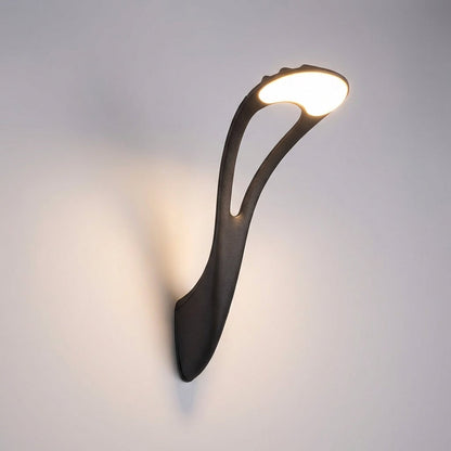 Zewnętrzna lampa ścienna z energooszczędnym oświetleniem LED – czarna aluminiowa lampa zewnętrzna odporna na warunki atmosferyczne