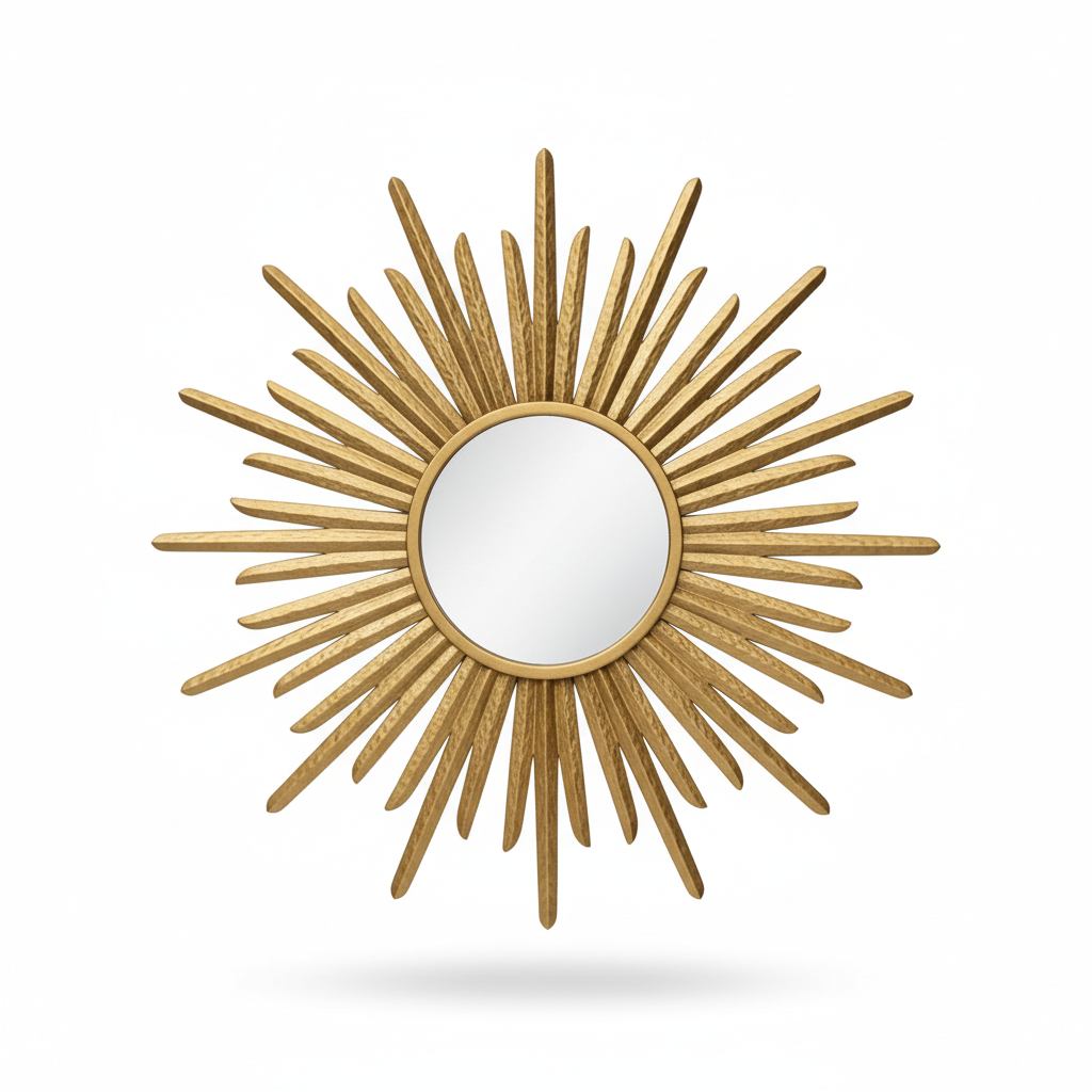 Lustro ścienne Słońce