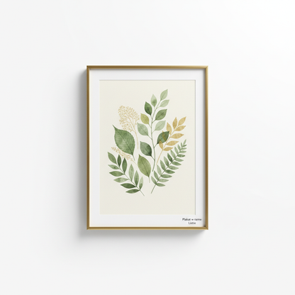 Plakat w ramie Liście
