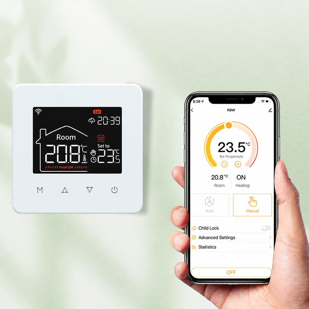 Inteligentny Termostat WiFi Elektroniczny do Ogrzewania Pokojowy - 3