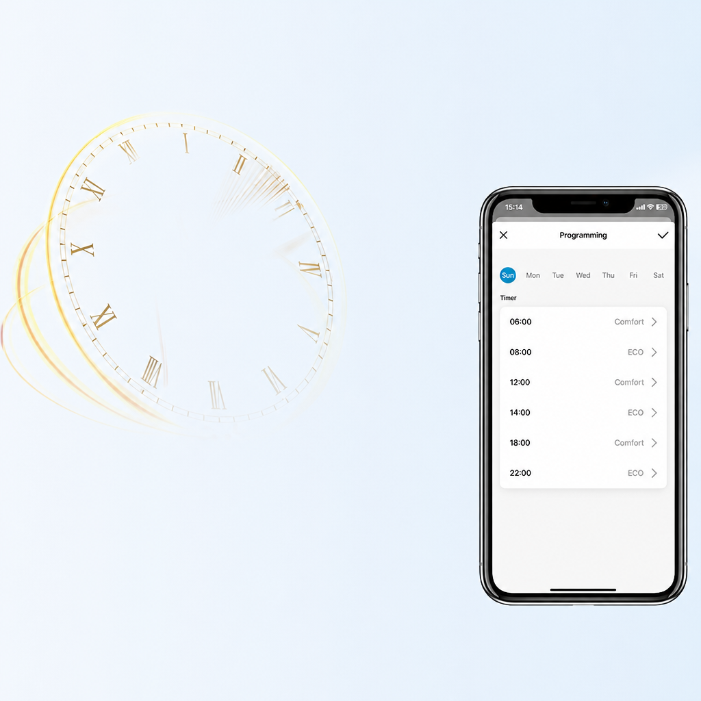 Inteligentny Programowalny Termostat WiFi do Grzejnika z Funkcja Oszczedzania Energii - 4