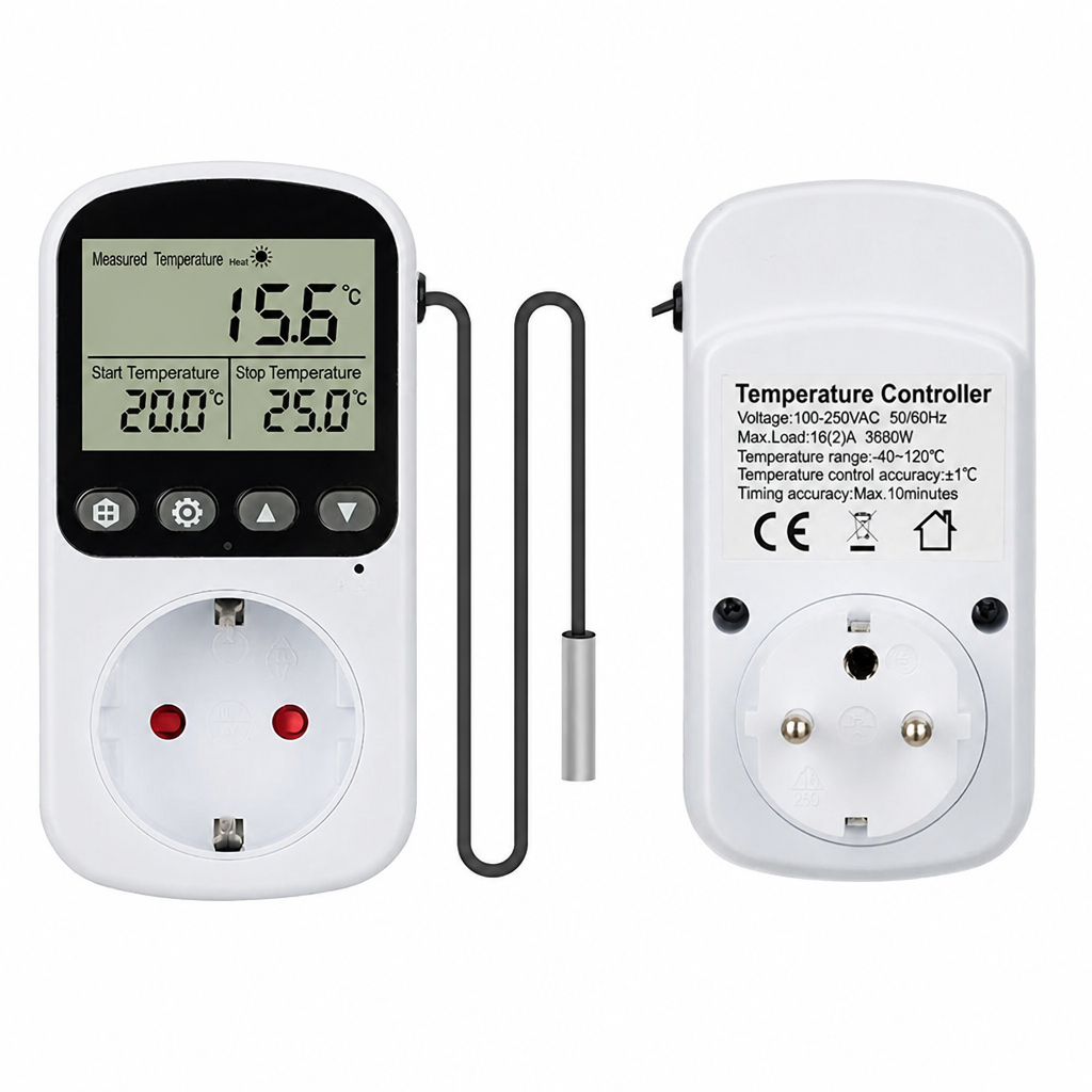Cyfrowy Gniazdkowy Termostat z Regulatorem Temperatury - 8