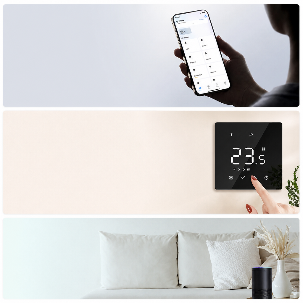 Inteligentny Termostat WiFi Zigbee do Kotłów Gazowych Elektroniczny Termostat Grzejnikowy - 5