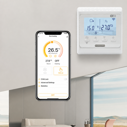 Inteligentny Termostat WiFi Elektroniczny do Ogrzewania Podlogowego z Ekranem LCD - 2