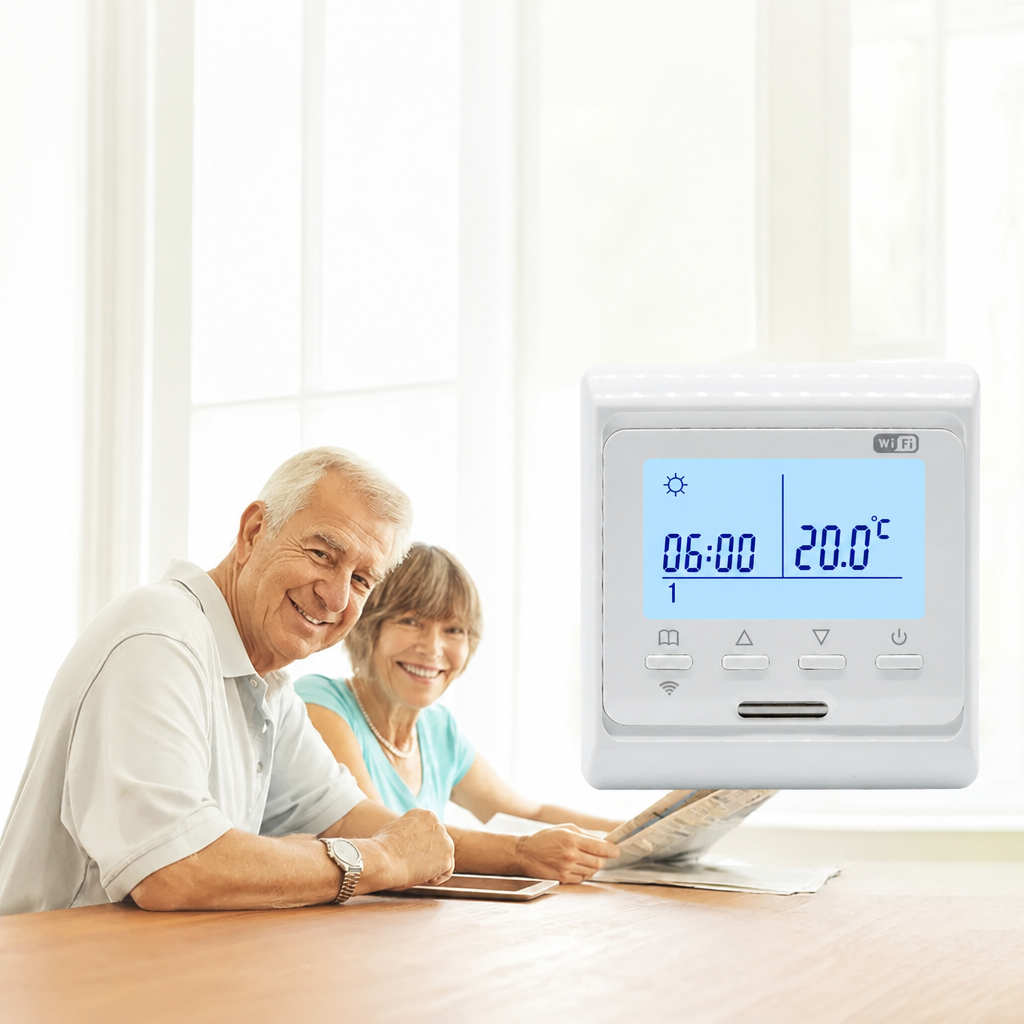 Inteligentny Termostat WiFi Elektroniczny do Ogrzewania Podlogowego z Ekranem LCD - 4