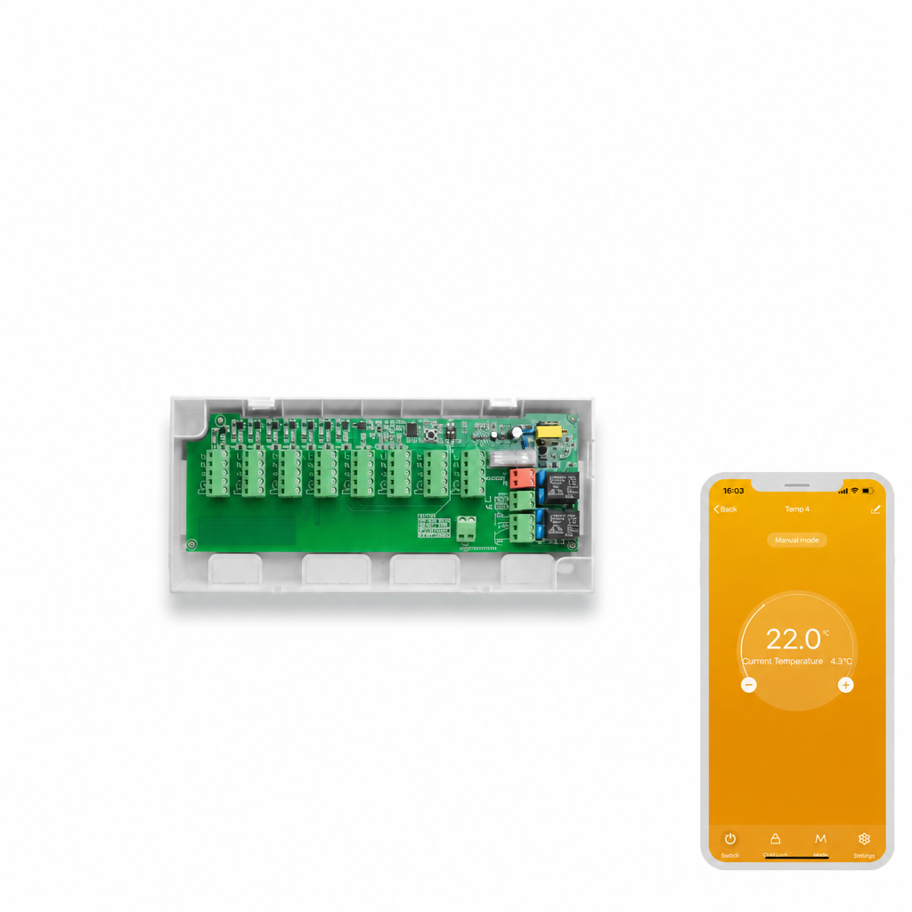 Inteligentny Termostat WiFi Elektroniczny do Ogrzewania Pokojowego 8 Stref - 5