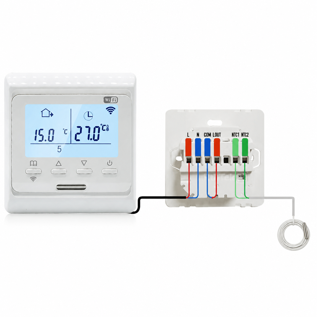 Inteligentny Termostat WiFi Elektroniczny do Ogrzewania Podlogowego z Ekranem LCD - 7