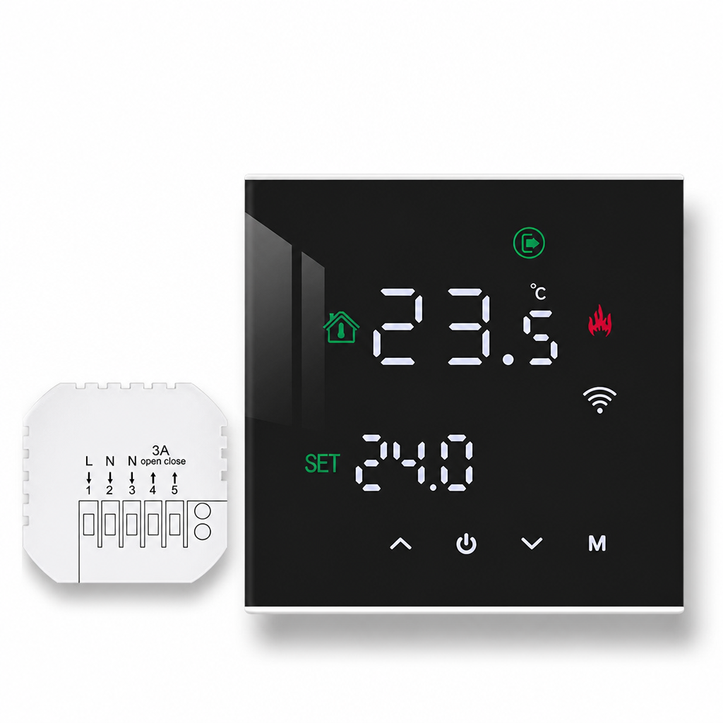 Inteligentny Termostat WiFi Elektroniczny do Ogrzewania Pokojowego 8 Stref - 11