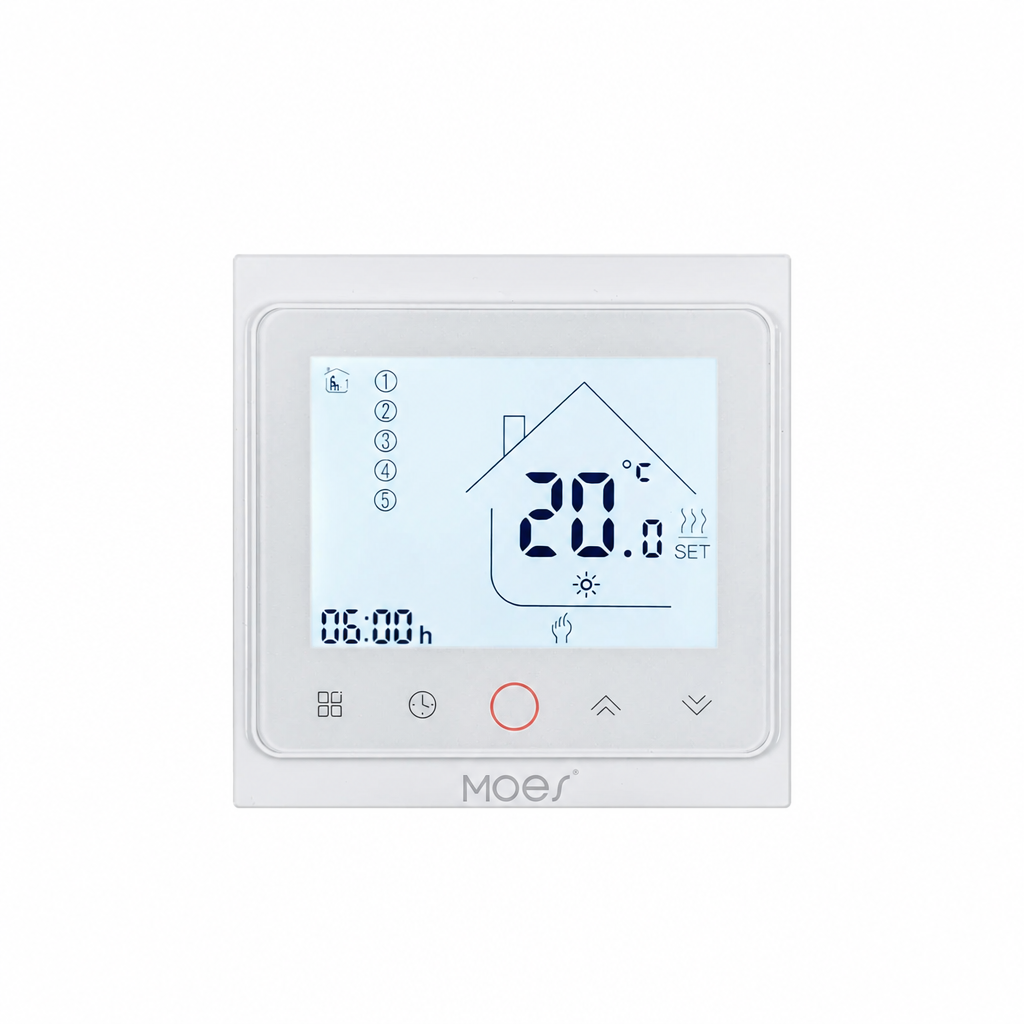 Inteligentny Termostat Elektroniczny Grzejnikowy do Ogrzewania Wodnego i Elektrycznego - 9