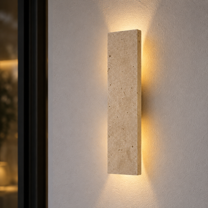 Minimalistyczny Kinkiet Zewnętrzny LED w Strukturze Kamienia