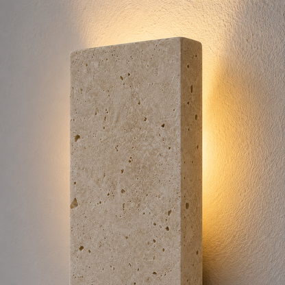 Minimalistyczny Kinkiet Zewnętrzny LED w Strukturze Kamienia