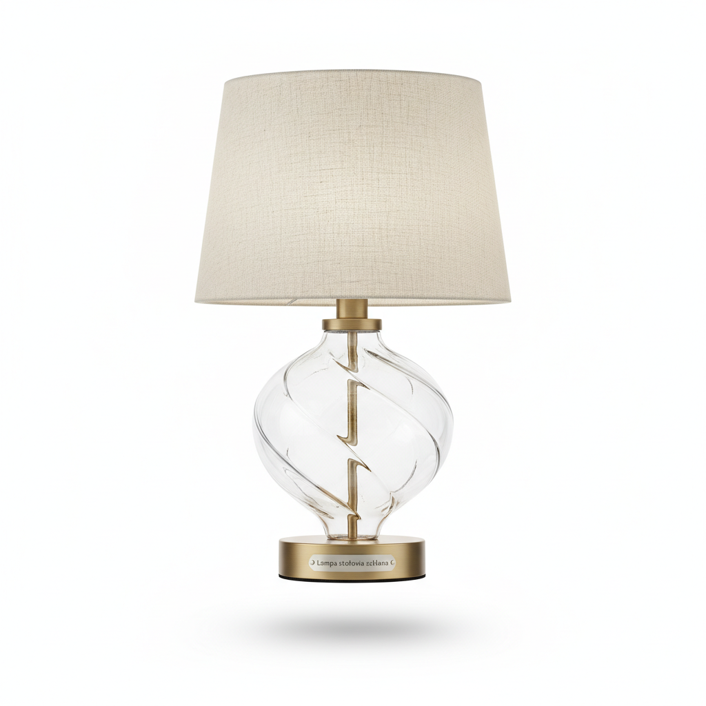 Lampa stołowa szklana