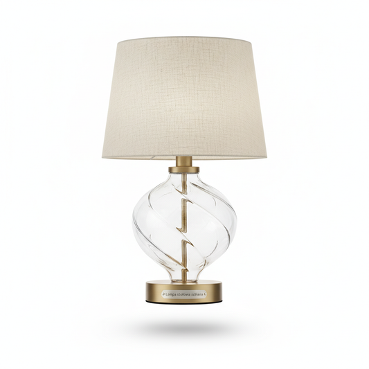 Lampa stołowa szklana
