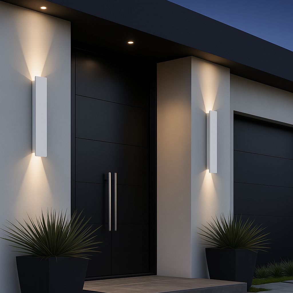 Eleganckie Białe Kinkiety LED do Oświetlenia Zewnętrznego