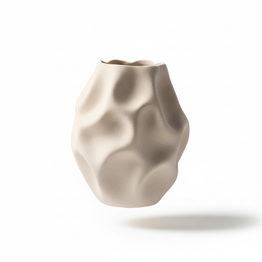 Wazon ceramiczny pofałdowany